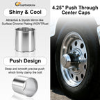 Chrome Lug Nut Cover – Rounded-Top Cylinder – 4.33" × 4.25" - view 5