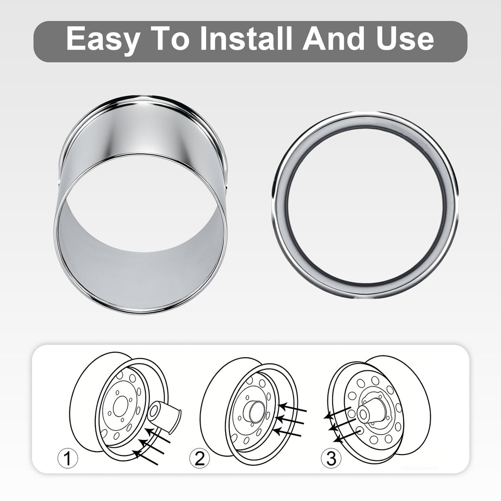 Chrome Lug Nut Cover – Rounded-Top Cylinder – 4.33" × 4.25" (LT2)