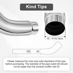 Chrome Bent Exhaust Adapter Tip – 4" Inlet – 5", 6", 7" Outlet - view 9