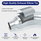 Chrome Bent Exhaust Adapter Tip – 4" Inlet – 5", 6", 7" Outlet - view 13