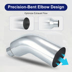 Chrome Bent Exhaust Adapter Tip – 4" Inlet – 5", 6", 7" Outlet - view 14