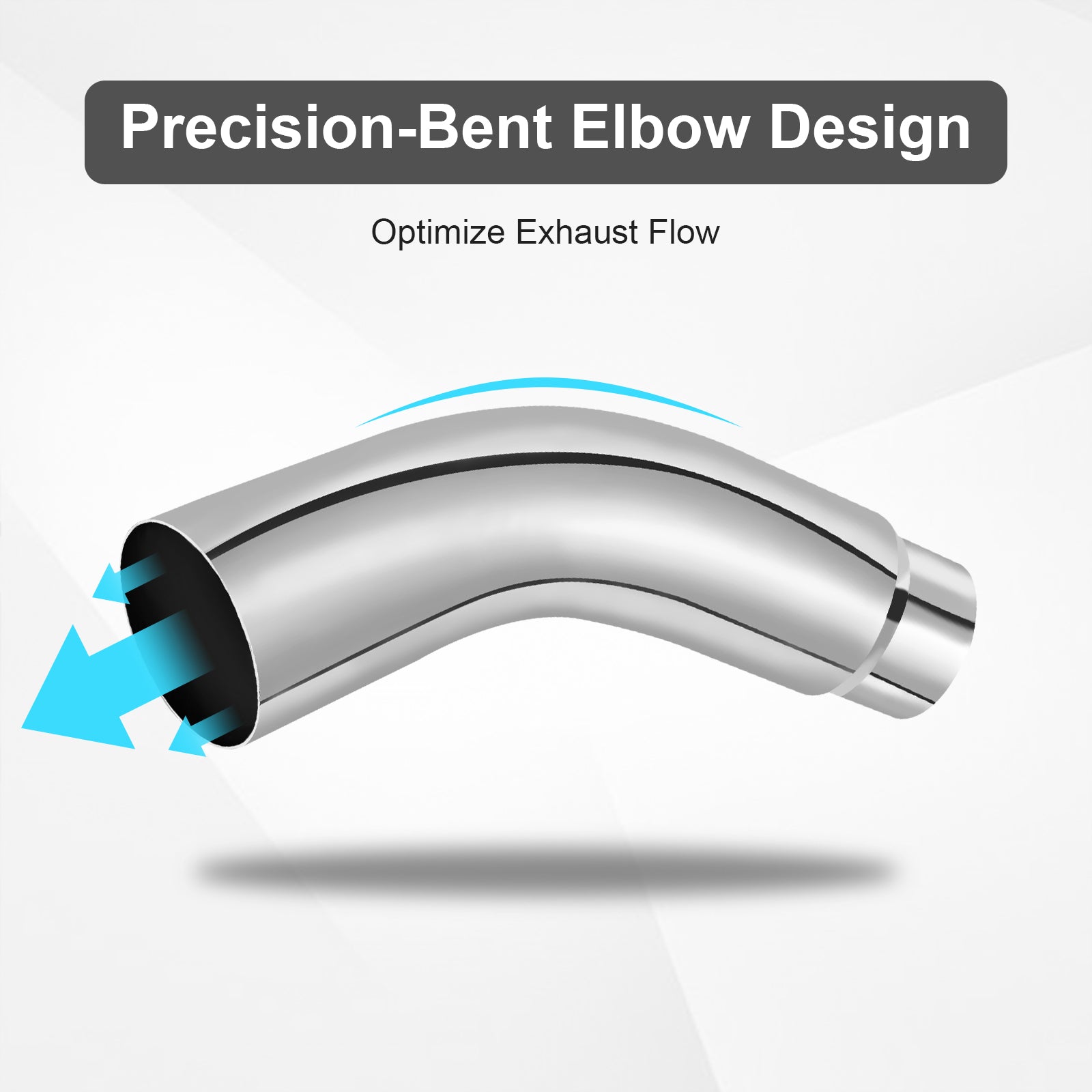 Chrome Bent Exhaust Adapter Tip – 5" Inlet – 6", 7", 8" Outlet