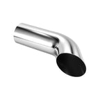 Chrome Curved Exhaust Stack – 5" Diameter – 18", 24", 36", 48", 60" Lengths – Truck Smokestack - view 2