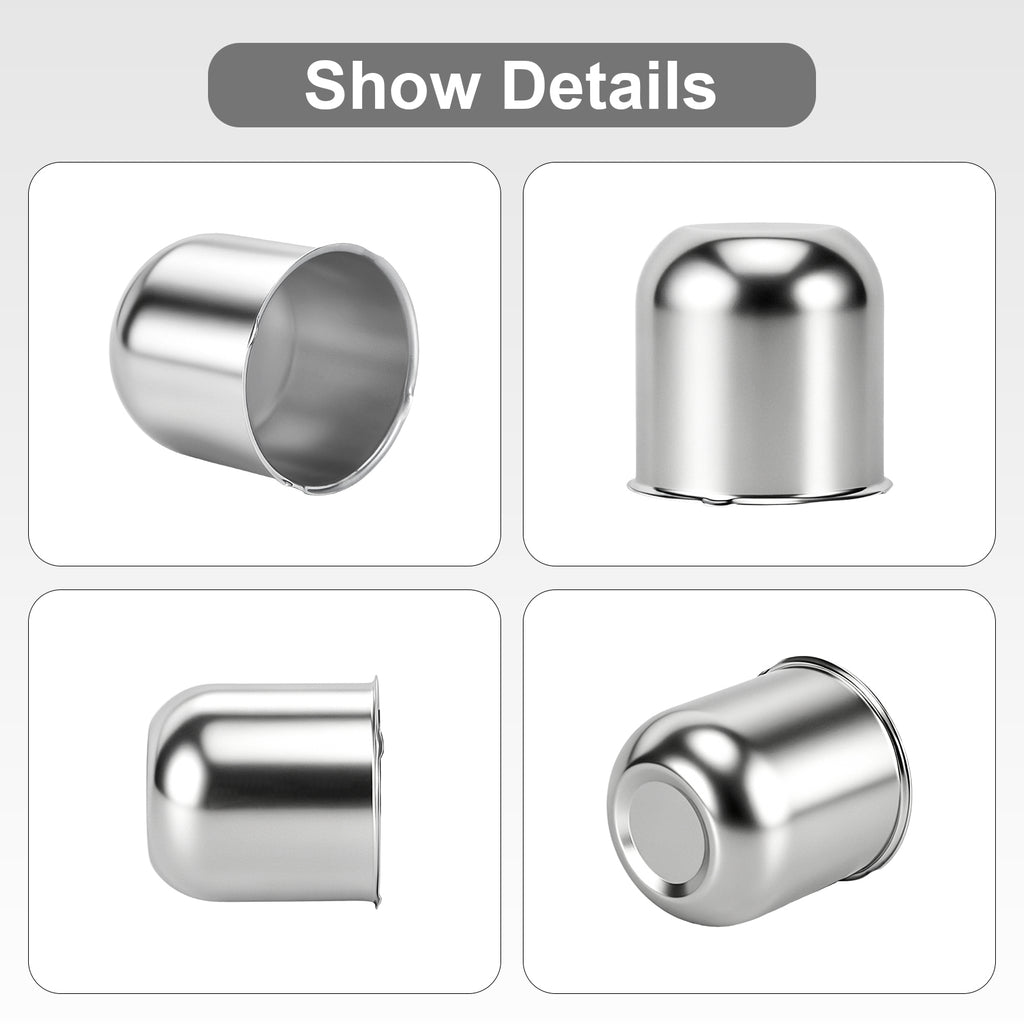 Chrome Lug Nut Cover – Small Tapered Dome – 3.03" × 3.31" (LT1)
