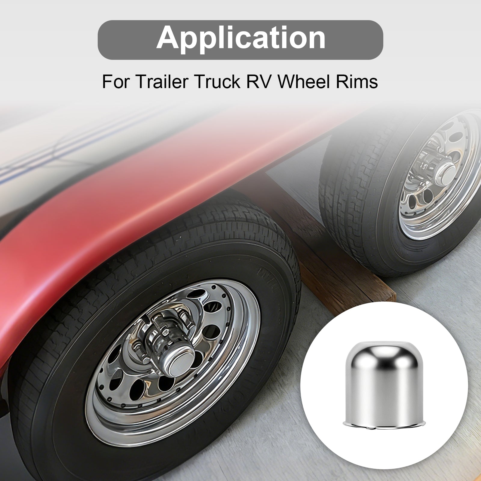 Chrome Lug Nut Cover – Small Tapered Dome – 3.03" × 3.31" (LT1)