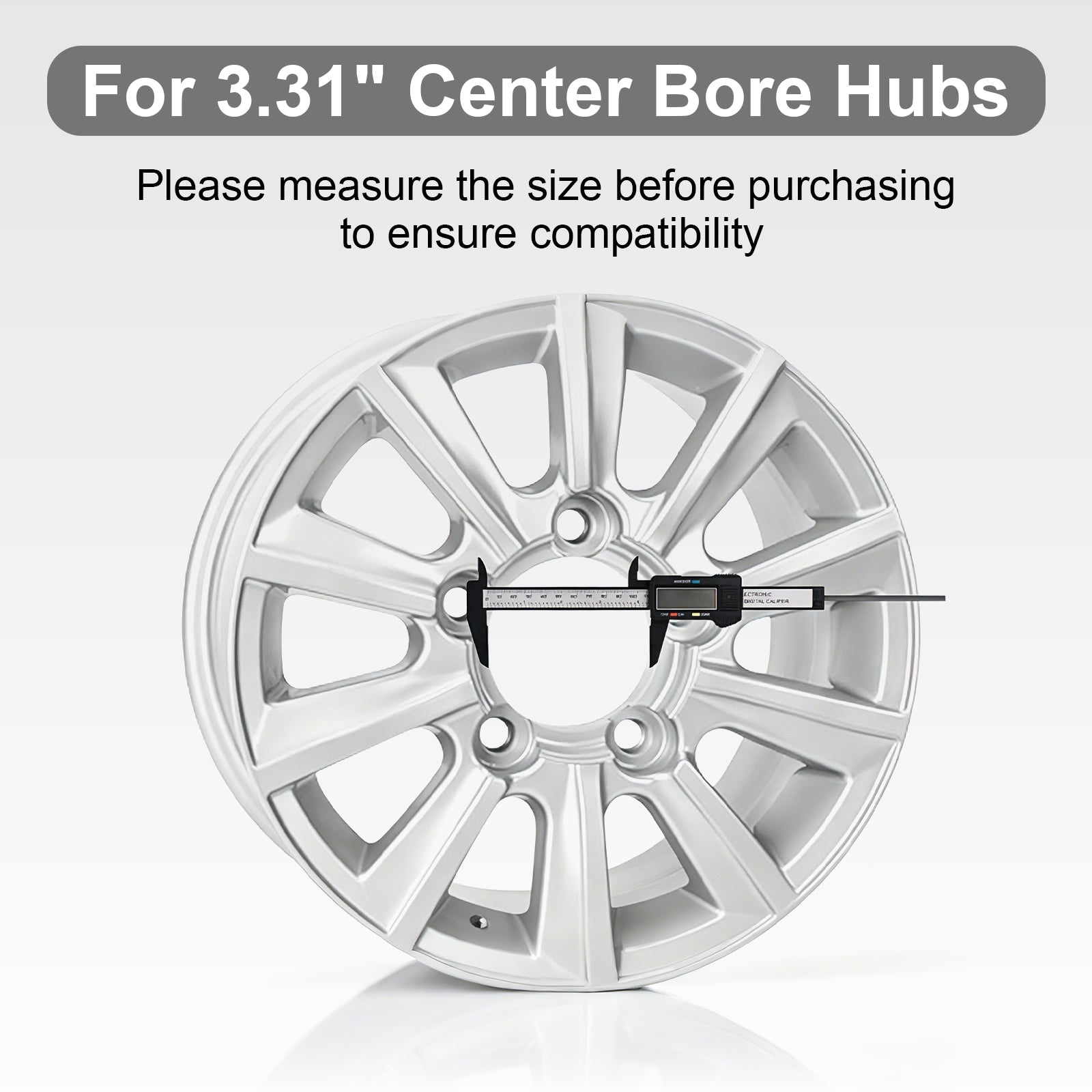 Chrome Lug Nut Cover – Small Tapered Dome – 3.03" × 3.31" (LT1)