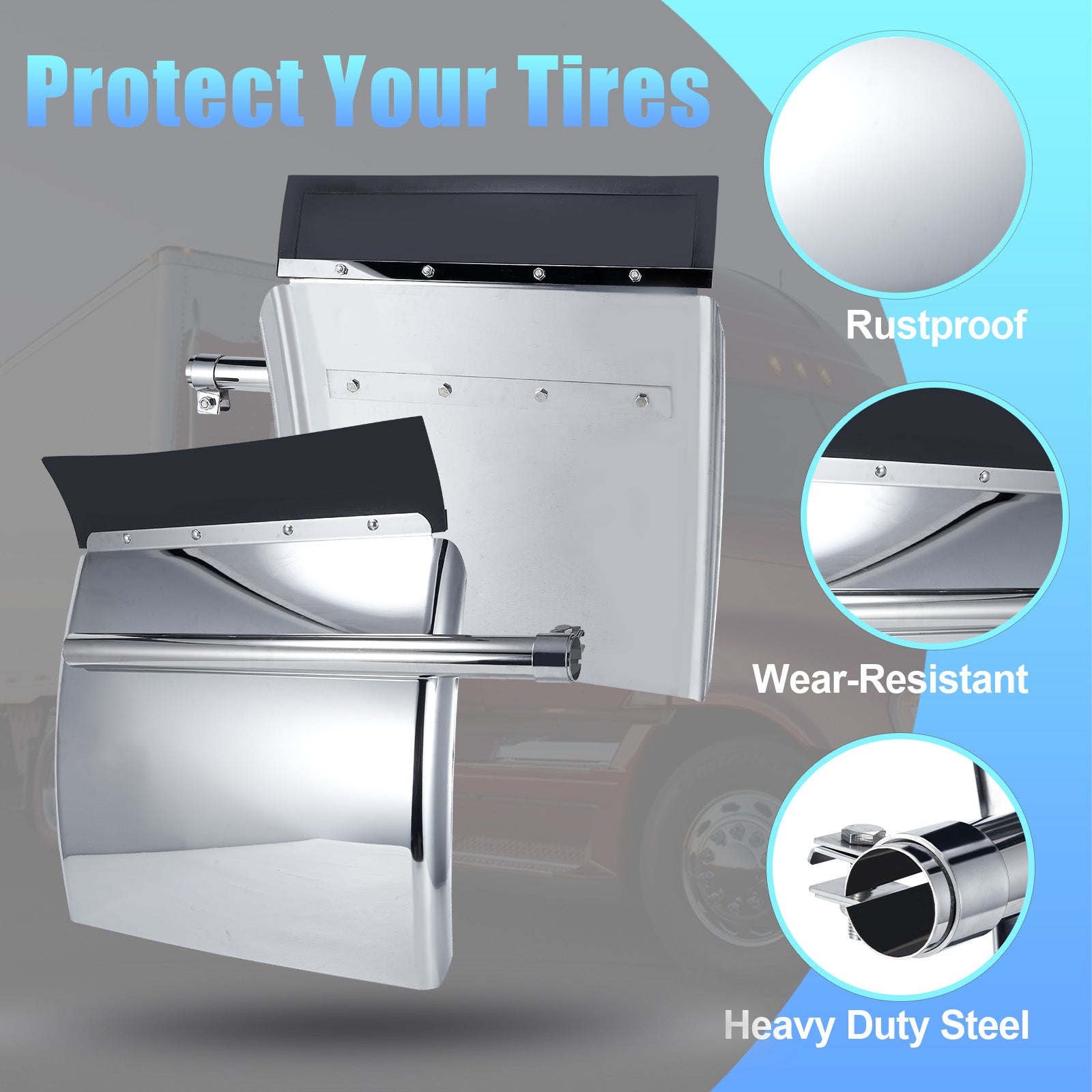 Polished Stainless 24" Quarter Fender – Smooth Face (4001)