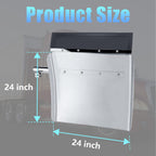 Polished Stainless 24" Quarter Fender – Smooth Face - view 4