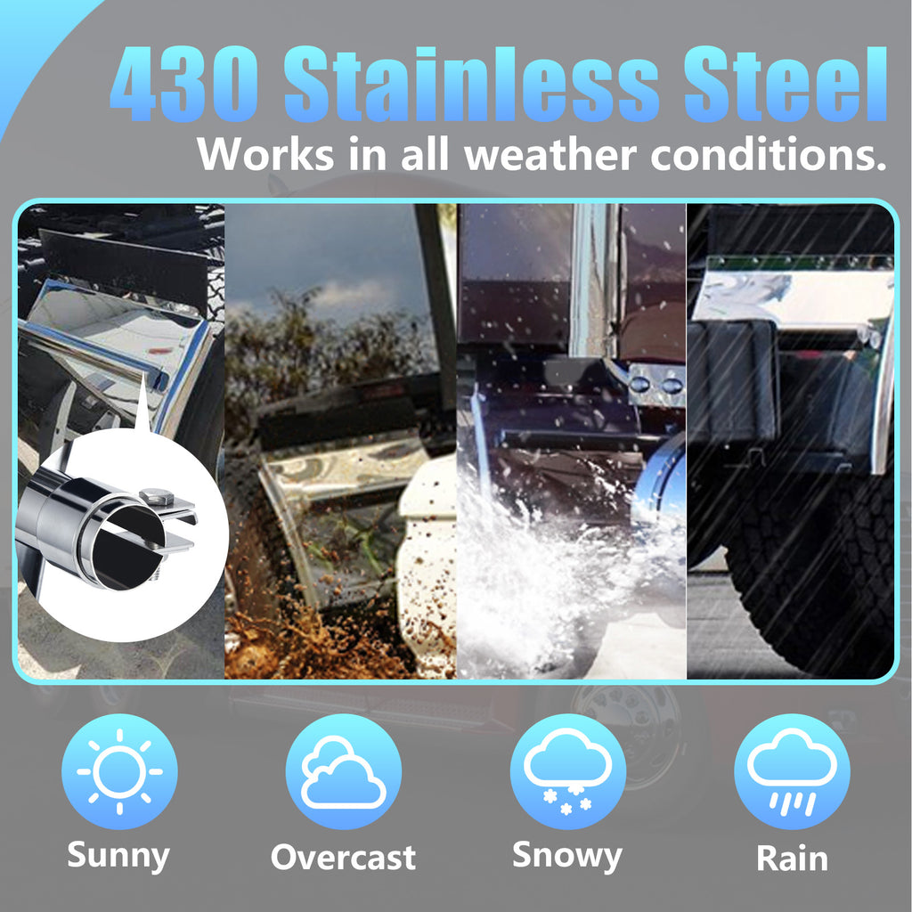 Polished Stainless 24" Quarter Fender – Smooth Face (4001)