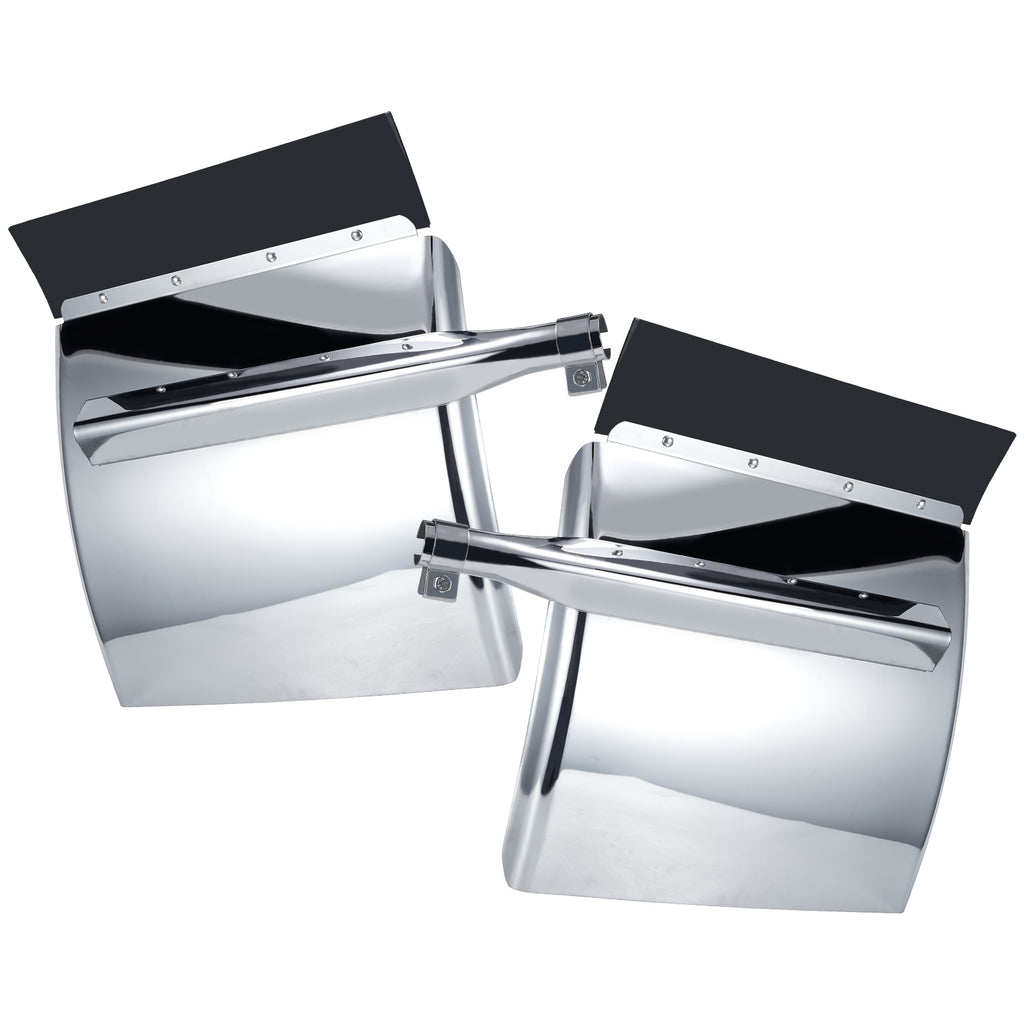 Polished Stainless 24" Quarter Fender – Curved Character Rib (5001)