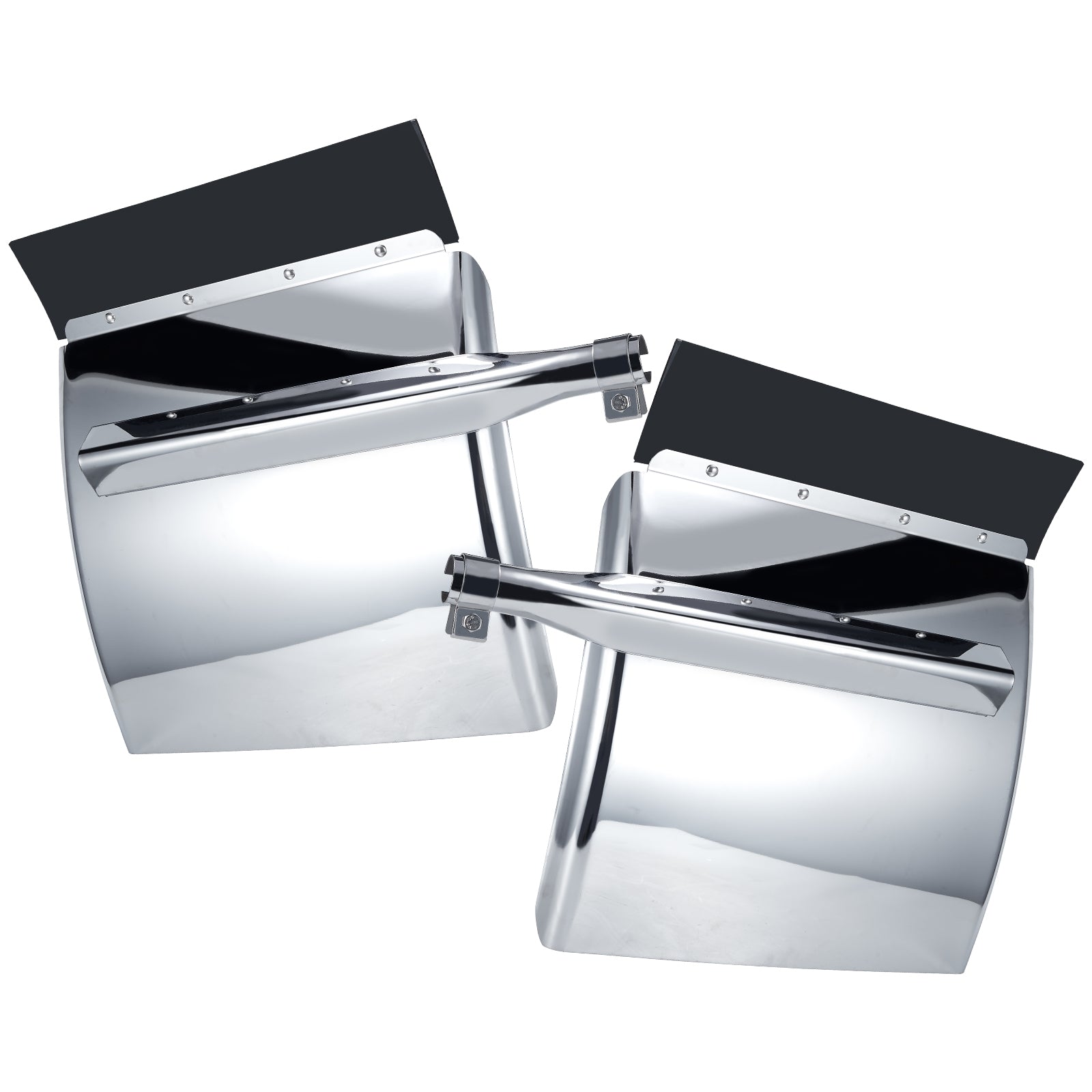 Polished Stainless 24" Quarter Fender – Curved Character Rib (5001)