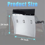 Polished Stainless 24" Quarter Fender – Curved Character Rib - view 4