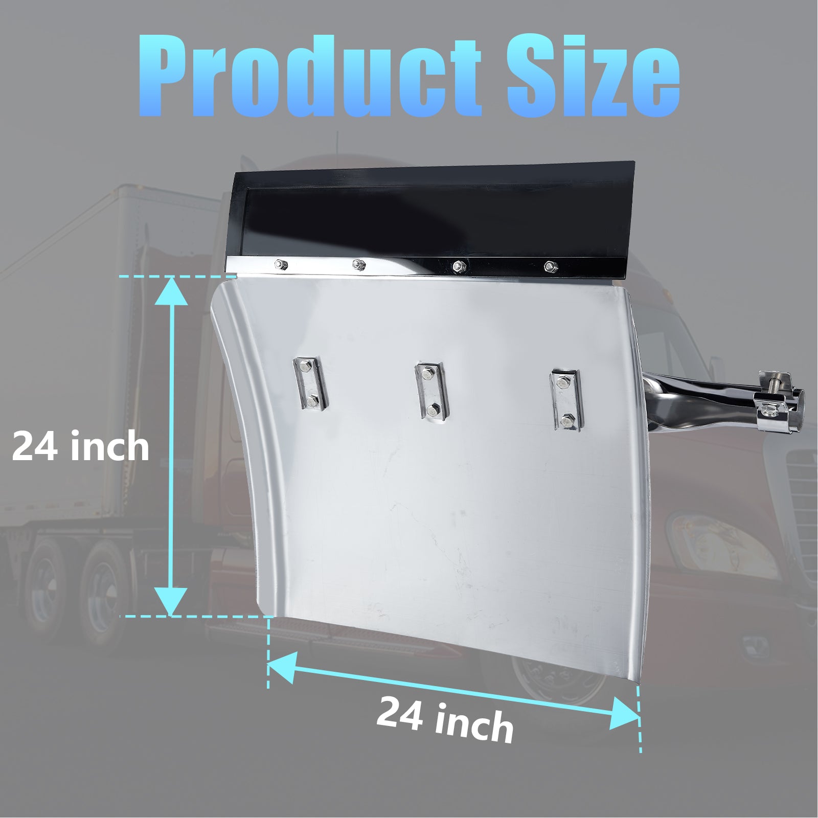 Polished Stainless 24" Quarter Fender – Curved Character Rib (5001)