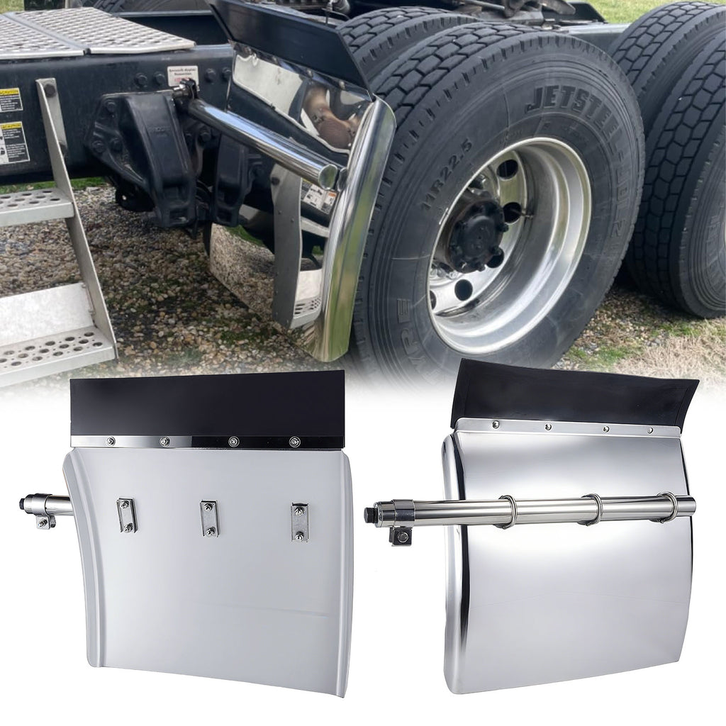 Polished Stainless 24" Quarter Fender – 3-Bar Reinforcement (6001)