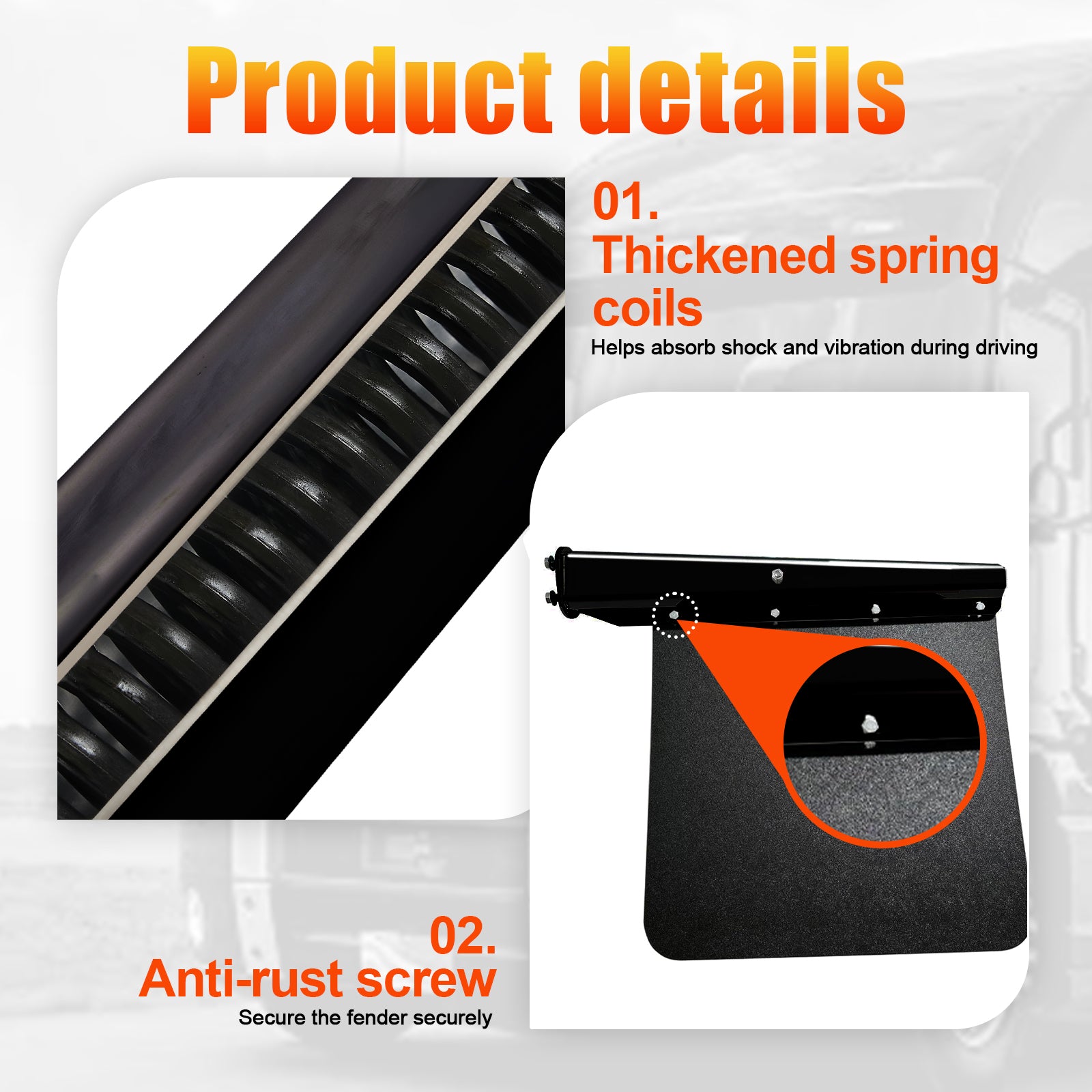 Black Mud Flap Hanger – 30" Straight Tapered, MF10 Rev – Dual Bolt Pitch (646BK)