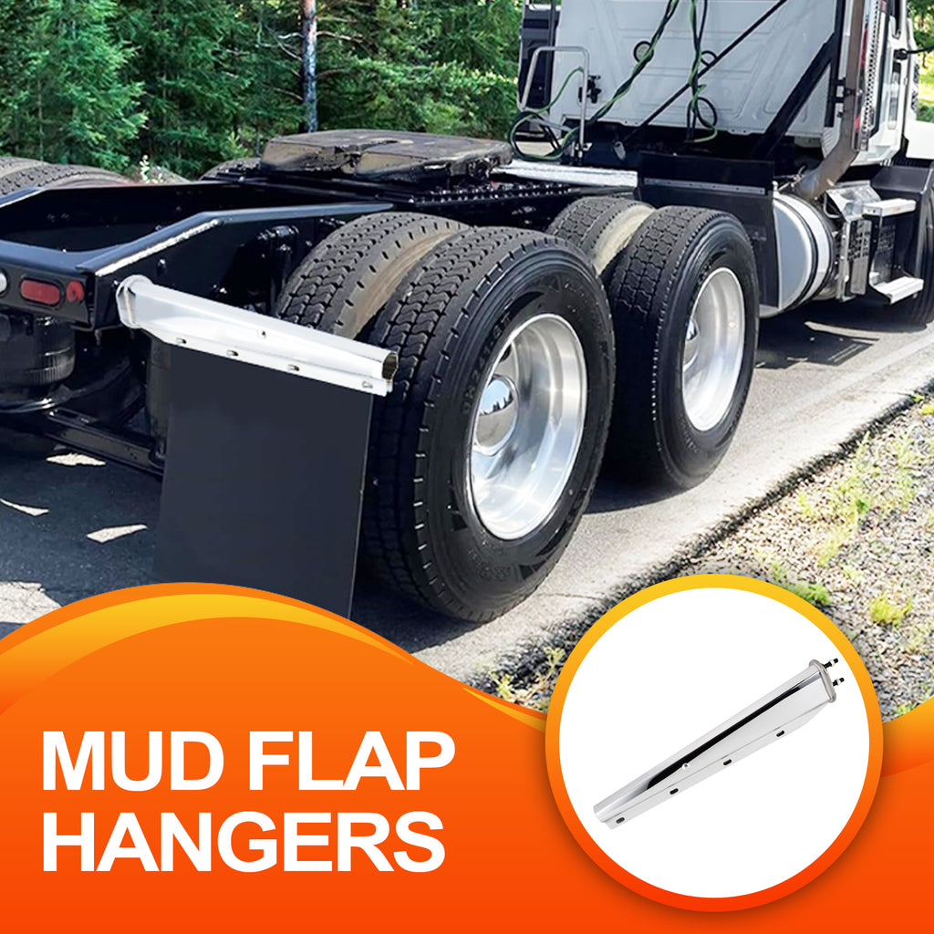 Polished Stainless Mud Flap Hanger – 30" Straight Tapered (646SS)