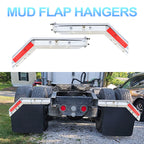 Chrome Mud Flap Hanger – 30" Angled/Bent with DOT-C2 Reflective Tape - view 7