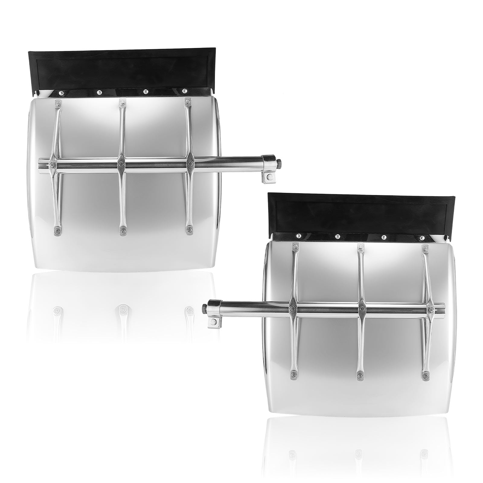 Polished Stainless 24" Quarter Fender – X-Lattice Reinforcement (7001)