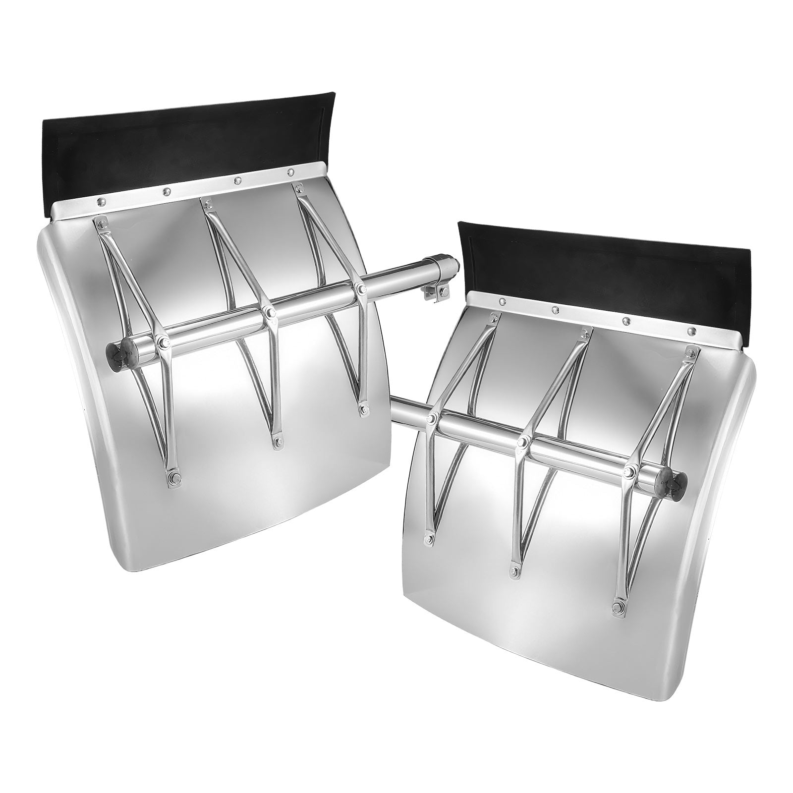 Polished Stainless 24" Quarter Fender – X-Lattice Reinforcement (7001)
