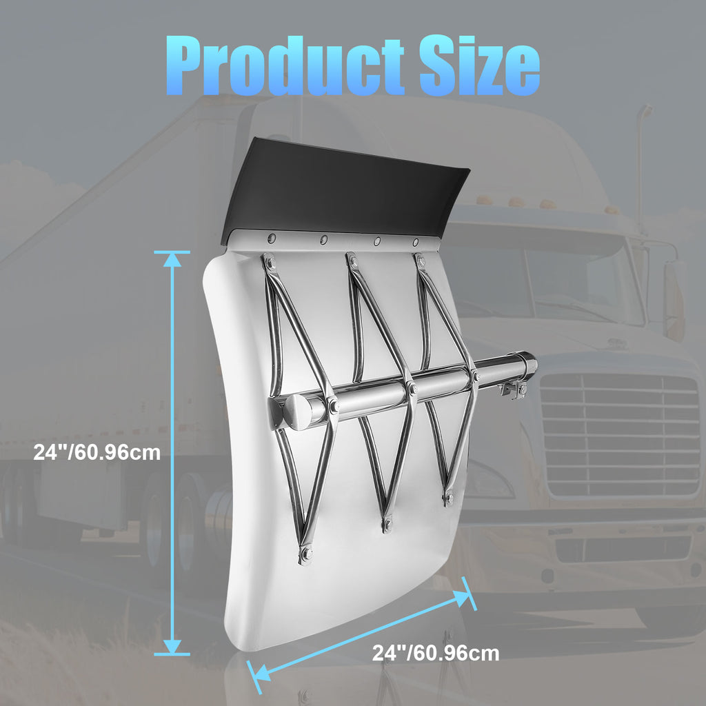 Polished Stainless 24" Quarter Fender – X-Lattice Reinforcement (7001)