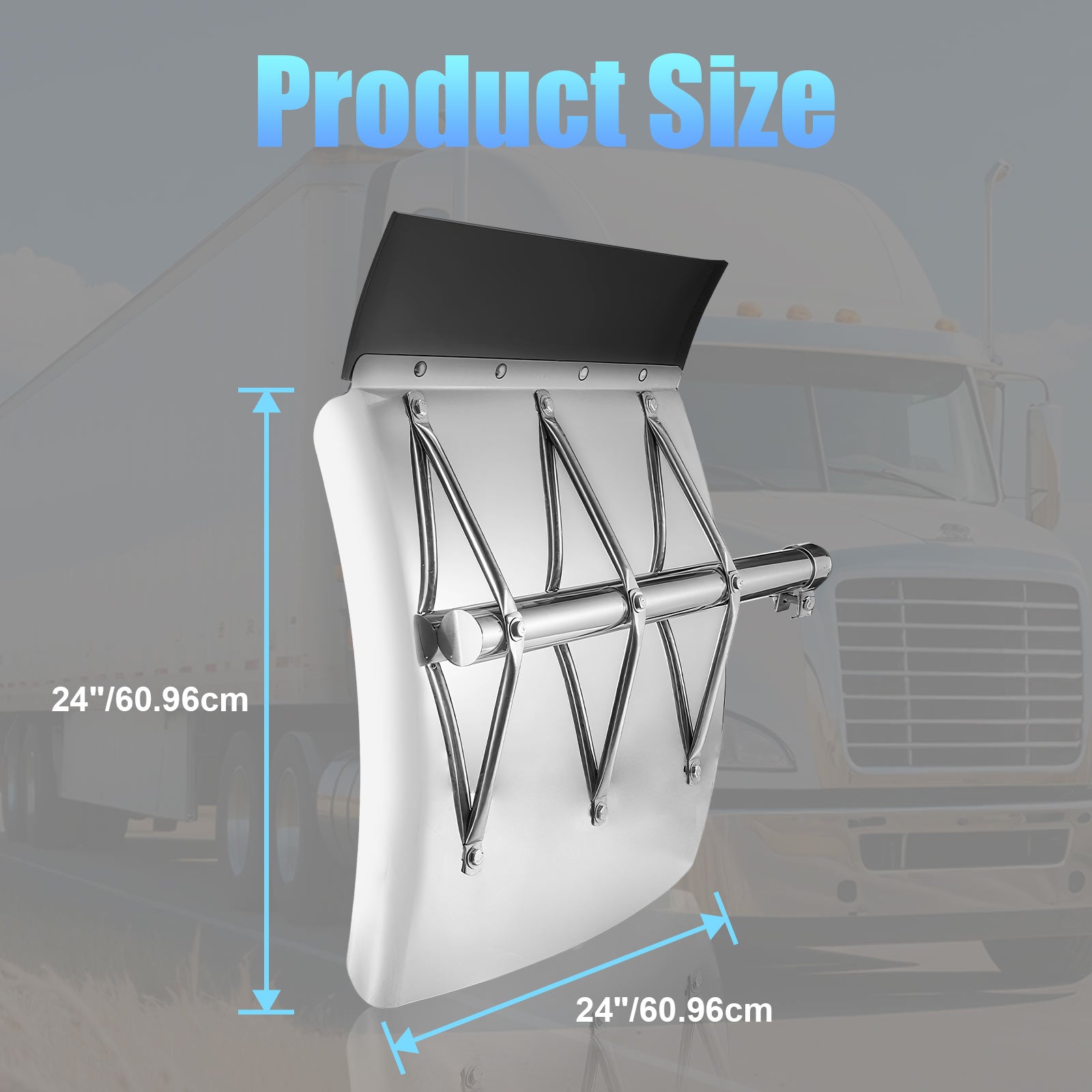 Polished Stainless 24" Quarter Fender – X-Lattice Reinforcement (7001)