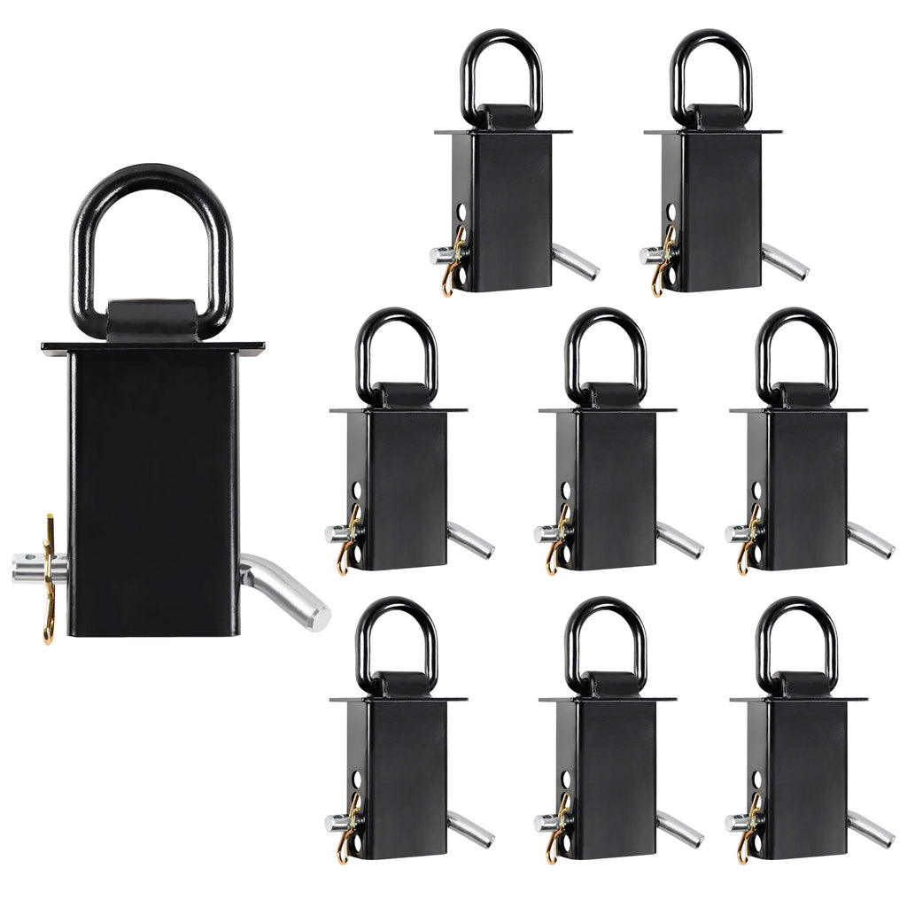 Container D-Ring Tie-Down Anchor — 9-Piece Set — Black or Zinc (SL-D127)