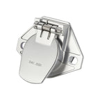 7-Way SAE J560 Trailer Socket — Chrome, Vehicle-Side