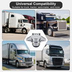 7-Way SAE J560 Trailer Socket — Chrome, Vehicle-Side - view 6
