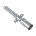 7-Way SAE J560 Trailer Plug — Chrome, Trailer-Side, Spring Strain Relief