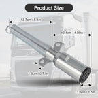 7-Way SAE J560 Trailer Plug — Chrome, Trailer-Side, Spring Strain Relief - view 4