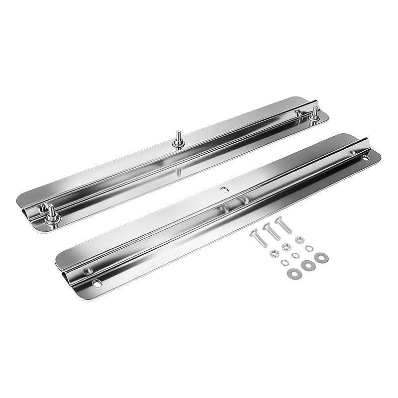 Stainless Mud Flap Weight Set – 24" Anti-Sail Plates with Backing Bars (WB001)