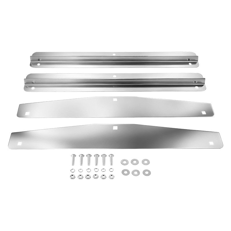 Stainless Mud Flap Weight Set – 24" Anti-Sail Plates with Backing Bars (WB001)