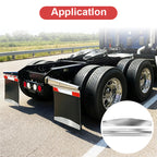 Stainless Mud Flap Weight Set – 24" Anti-Sail Plates with Backing Bars (WB001)