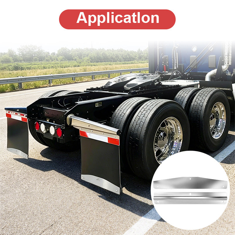 Stainless Mud Flap Weight Set – 24" Anti-Sail Plates with Backing Bars (WB001)