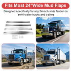 Stainless Mud Flap Weight Set – 24" Anti-Sail Plates with Backing Bars (WB001)