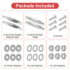 Stainless Mud Flap Weight Set – 24" Anti-Sail Plates with Backing Bars (WB001)